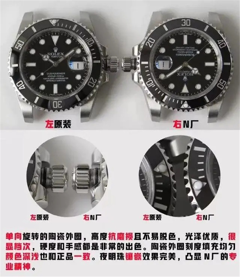 N廠勞力士潛航者型系列m116610ln-97200黑水鬼V10版復刻表