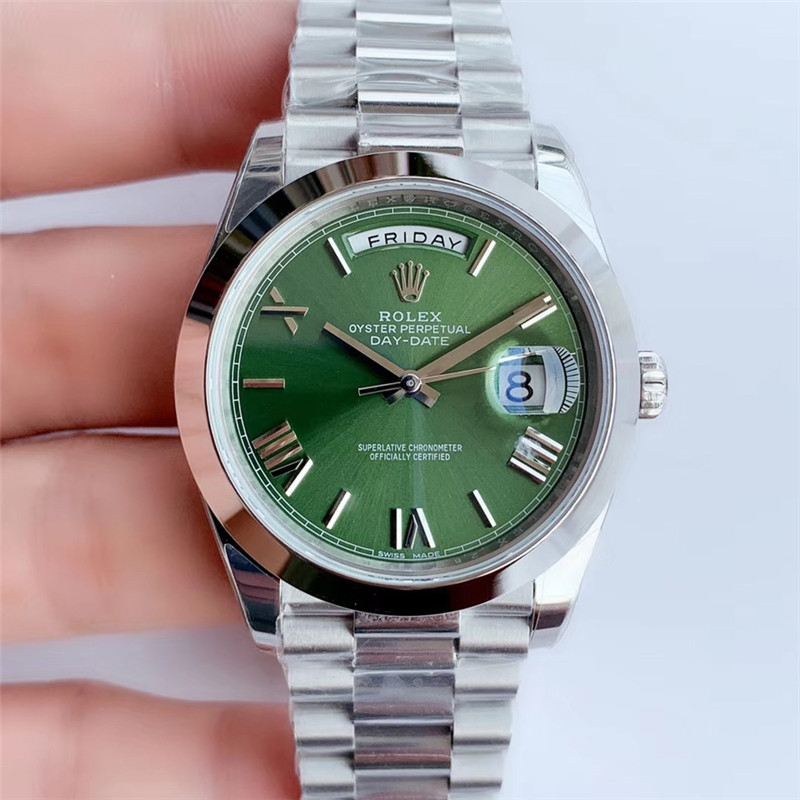 N廠Rolex勞力士DAY-DATE星期日歷型228206橄欖綠色表盤羅馬字釘復刻表