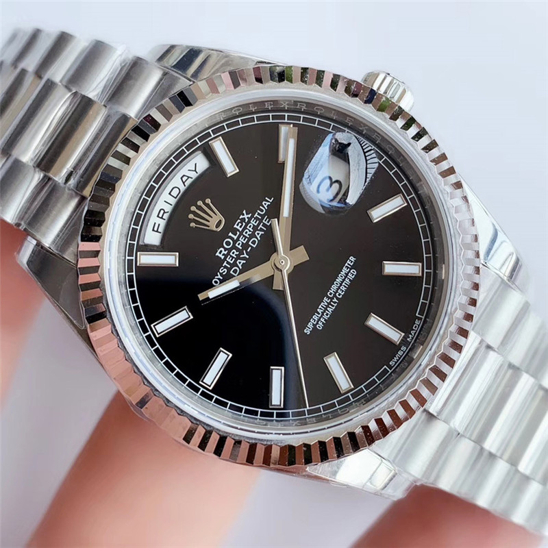 N廠Rolex勞力士DAY-DATE星期日歷型m228239-0005黑盤條釘復刻表
