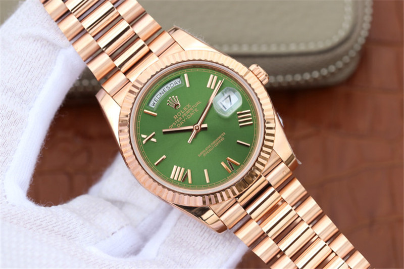 N廠Rolex勞力士DAY-DATE星期日歷型m228235-0025綠盤羅馬字釘復刻表