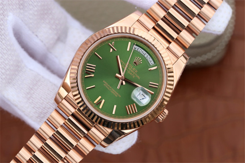 N廠Rolex勞力士DAY-DATE星期日歷型m228235-0025綠盤羅馬字釘復刻表