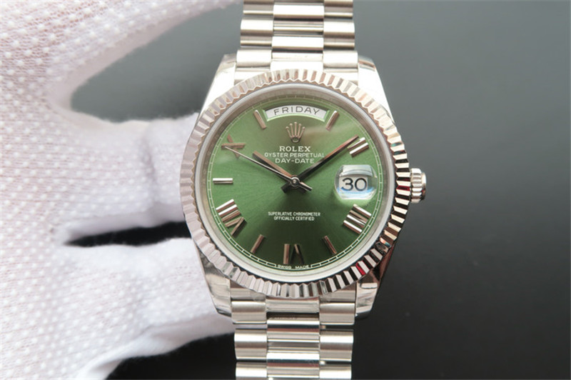 N廠Rolex勞力士DAY-DATE星期日歷型m228239-0033綠盤羅馬字釘復刻表