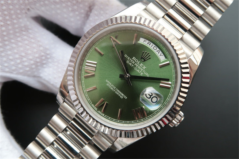 N廠Rolex勞力士DAY-DATE星期日歷型m228239-0033綠盤羅馬字釘復刻表
