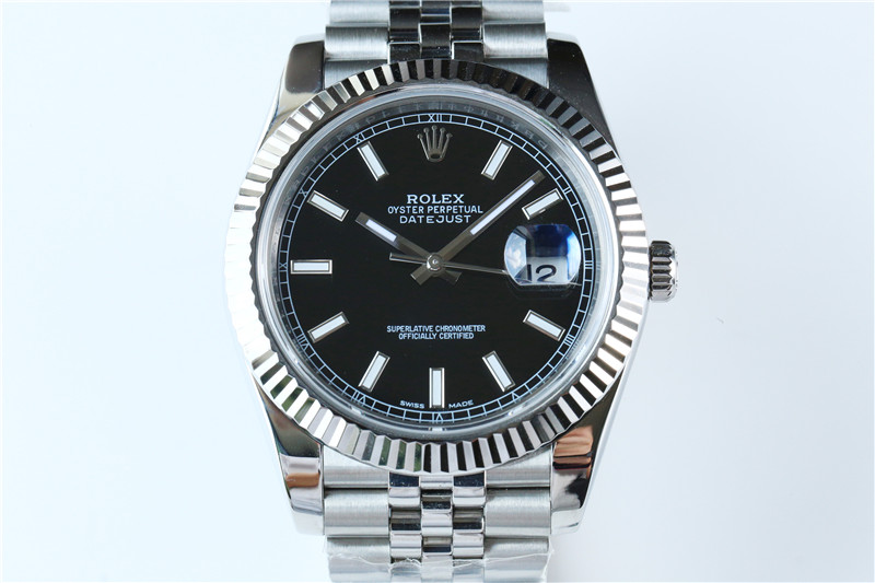 N廠Rolex勞力士41mm日志型m126334-0018黑盤條釘復刻表