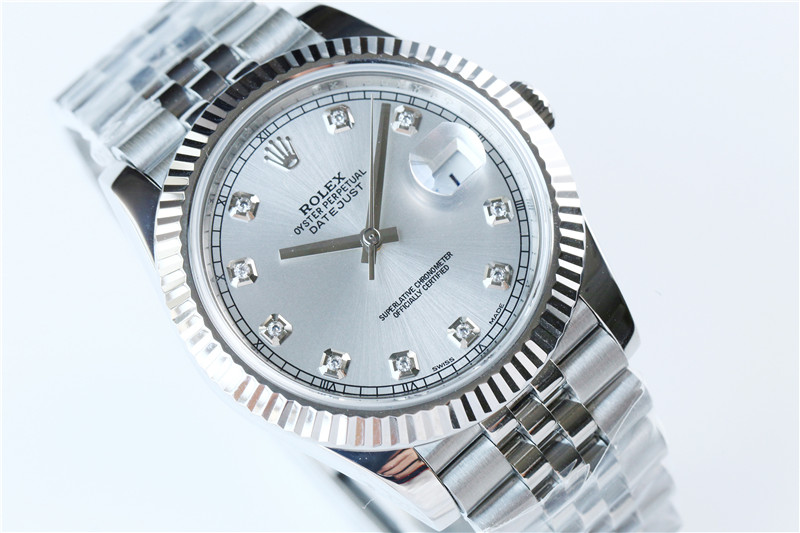 N廠Rolex勞力士41mm日志型銀盤鉆釘牙圈五銖鏈復刻表