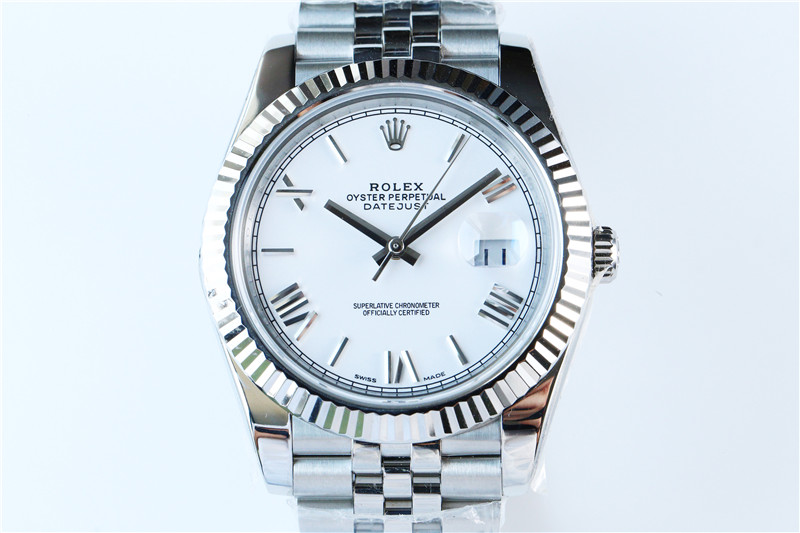 N廠Rolex勞力士41mm日志型白盤羅馬字釘牙圈五銖鏈復刻表