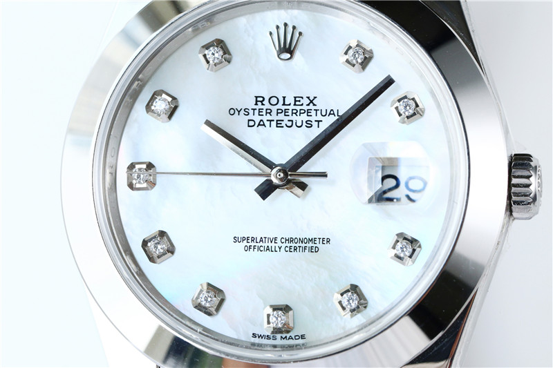 N廠Rolex勞力士41mm日志型貝母盤鉆釘光圈五銖鏈復刻表