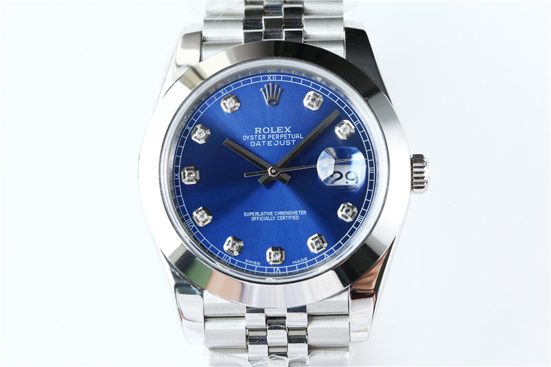 N廠Rolex勞力士41mm日志型藍盤鉆釘光圈五銖鏈復刻表