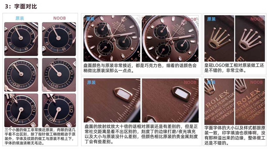 N廠勞力士迪通拿巧克力復刻腕表拆解正品對比細節究竟如何