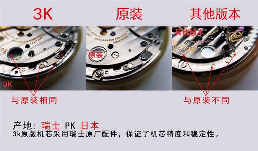 3K廠為何能夠脫穎而出-對比其他廠家以及正品腕表究竟如何