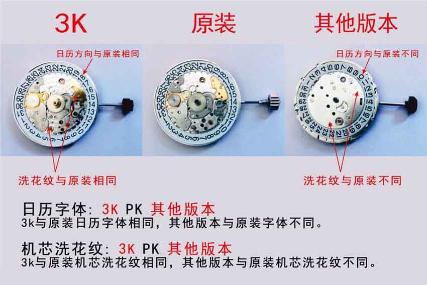 3K廠為何能夠脫穎而出-對比其他廠家以及正品腕表究竟如何