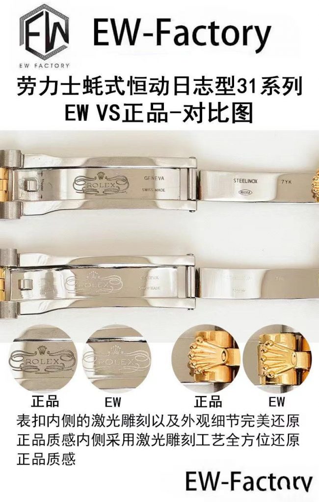 EW廠復刻勞力士31日志女表對比正品評測