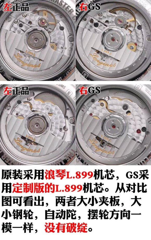 GS廠浪琴名匠月相復刻表對比正品怎么樣